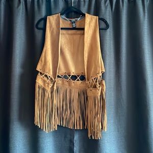 Suede Fringe Vest